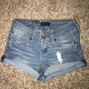 high waisted jean shorts
